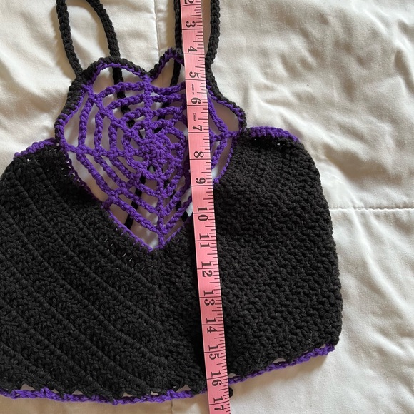 Handmade Crochet Spider Web Crop Top - Picture 5 of 5